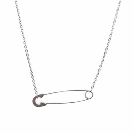 JczR.Y Safety Pin Necklace Stainless Steel Paper Clip Pendant Necklace for Women Dainty Paperclip Necklace Clavicle Chain Necklace Choker Fashion Jewelry Gift (Style01)