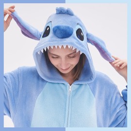GONAAP Unisex Adult Stitch Onesie Pajamas Animal One Piece Costume Cosplay Sleepwear (Stitch, XX-Large)