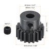 sourcing map RC 32P Hardened Pinion Gear 5mm Shaft 18T