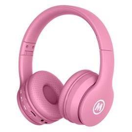 Mokata Mokata Kids Headphones Bluetooth 5.3 60H Play Time Wireless Kids Volume Limited 85 /110dB Over Ear Foldable Protection Headset with Mic AUX 3.5mm for Boys Girls Child School Pad Tablet Pink