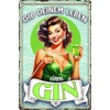 Weatherproof 30 x 20 cm Tin Sign - Gin and
