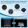 Hibbent All Metal Shower Head, 10'' High Pressure Rain Shower