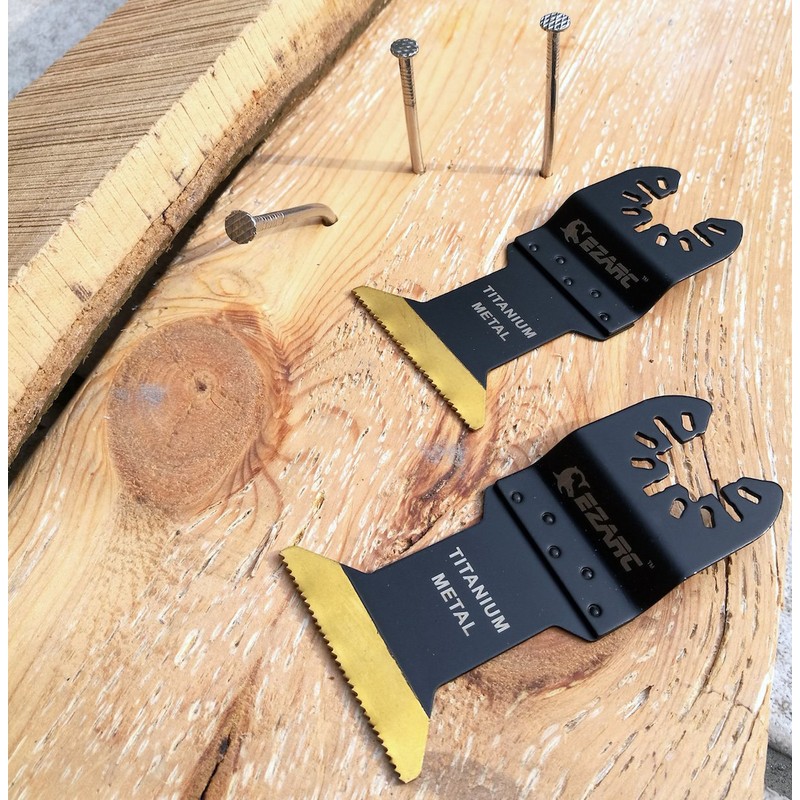 EZARC Titanium Oscillating Saw Blades, Oscillating Multitool Blades for Metal,