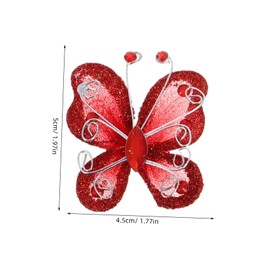 SUPVOX 30pcs Glitter Mesh Wire Butterflies for DIY Crafts Elegant Decorations for Weddings Birthdays Home Decor Versatile Organza Butterfly Supplies