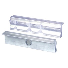 Heuer 109100 Vice Jaw/Jaw Protectors | Square, Planparallel Integral Special Magnets, Fits Bench Vice 100 mm/Material: Aluminium