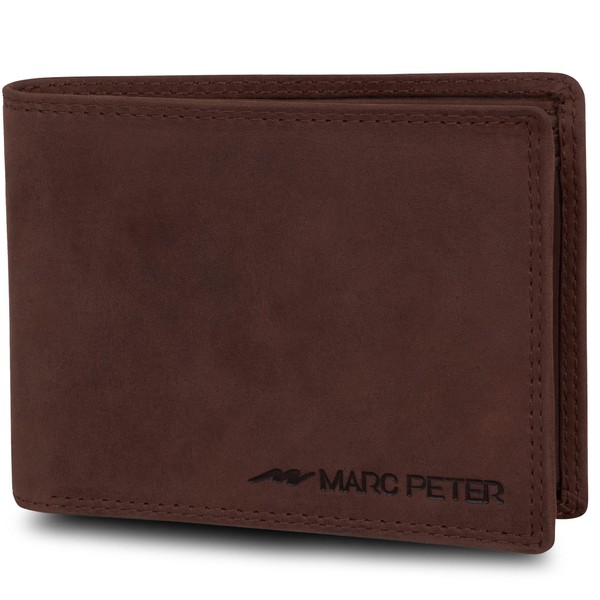 Marc Peter Bremen Men's Leather Wallet with RFID Protection, Genuine