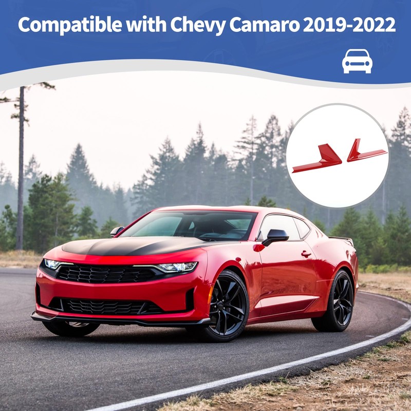 RT-TCZ for Camaro Red Front Bumper Trim Cover Compatible with