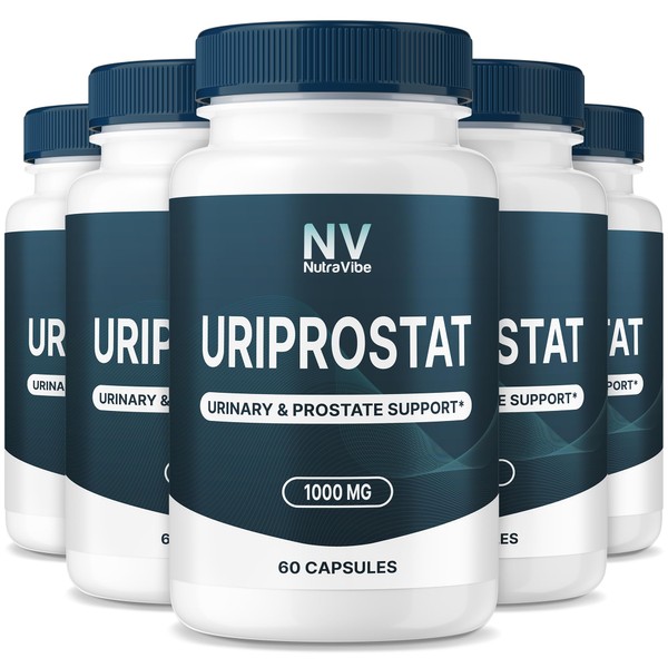 NutraVibe (5 Pack) Uriprostat – Daily Prostate Support Formula with