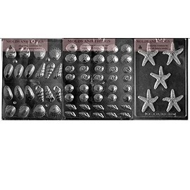 Tiny Shell Assortment Chocolate Candy Mold, 3D Shells Chocolate Candy Mold, Starfish Chocolate Candy Mold With Candy Making Instruction