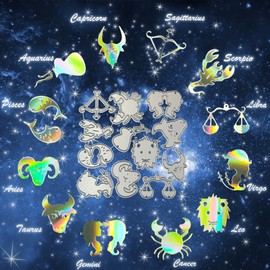 WZWHXJHJH Twelve Constellations Die Cuts for Card Making Scrapbooking & Stamping Supplies Stencils for Card Making Crafters Companion Stamps and Metal Dies for Paper Crafting