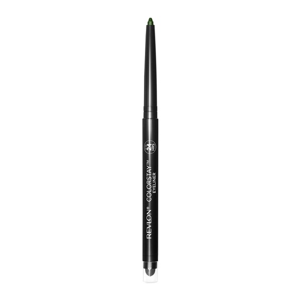 Revlon ColorStay Pencil Eyeliner with Built-in Sharpener, Waterproof, Smudgeproof, Longwearing Eye Makeup with Ultra-Fine Tip, 206 Jade, 0.01 oz