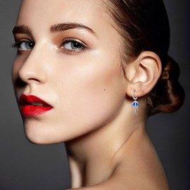 ONEFINITY Jellyfish Earrings 925 Sterling Silver Jellyfish Dangle Earrings Ocean Jellyfish Jewellery Gift For Women