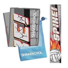 SHAKEitCOOL Original Cooling Towel – Be Cool in Style - Heat Relief, Soft, Lightweight, Sun Protection, Easy Clean - Perfect for Biking, Running, Yoga, Gym, Gardening - Volleyball