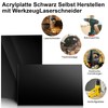 6 Stück Acrylglas Platte Schwarz Kunststoffplatten Acrylplatte Plastikplatte Acryl Kunststoffplatte