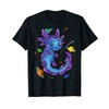 Galaxy Axolotl Funny Goth Space purple blue Astronomy Woman T-Shirt