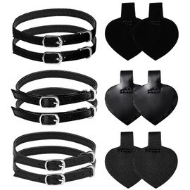 3 Sets Removable High Heels Anti Slip Shoe Straps High Heeled Shoe Bungee Laces Elastic Ankle Laces for Women and Girls