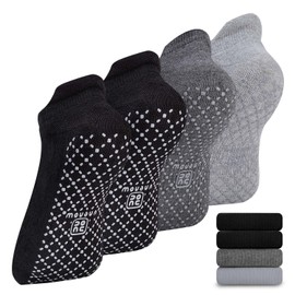 unenow Unisex Non Slip Grip Socks with Cushion for Yoga Pilates Barre Home & Hospital