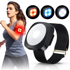 LED Safety Light with 130dB Loud Alarm, Clip on Strobe Running Lights for Runners, USB-C Running Light with 3 Adjustable Bands, High Visibility Reflective Running Gear for Dogs, Bike, Walking, Black