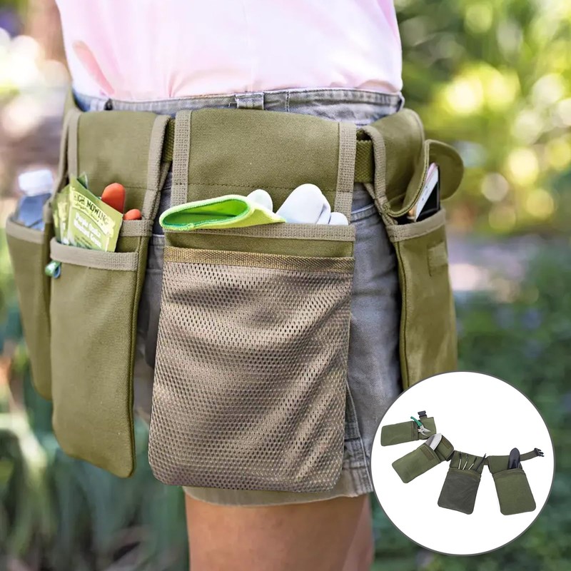 Gardening Tool Belt Bag - Canvas Waist Tool Apron Organizer