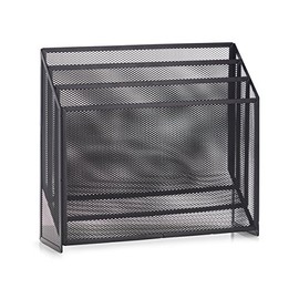 Zeller Newspaper Stand Mesh, Charcoal, 32 x 9 x 29.5 cm