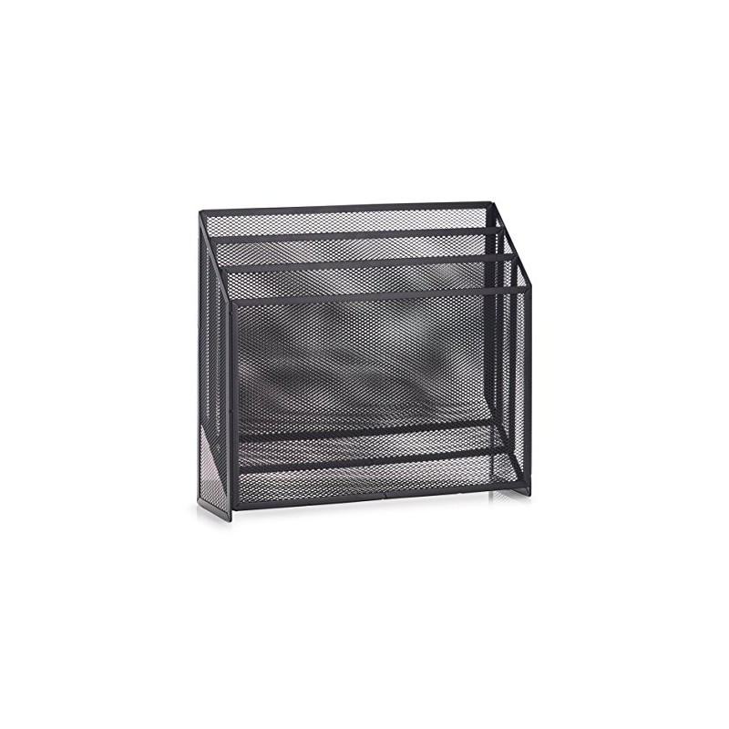 Zeller Newspaper Stand Mesh, Charcoal, 32 x 9 x 29.5