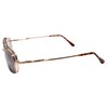 Old School Rectangle Flip Tinted Lens Gold Frame 2.00 Reading