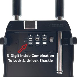 Vault Locks Key Lock Box with Separate Combination for Latch and Shackle | Large Key Storage Compartment | Vault Locks 5500