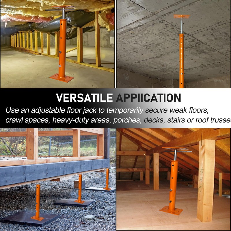 House Jacks for Leveling, Adjustable Jack Post 19" -38" Basement