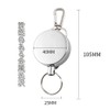 Orirya Reel Keychain, Strong Metal Wire, Keychain, Double Ring, Carabiner,
