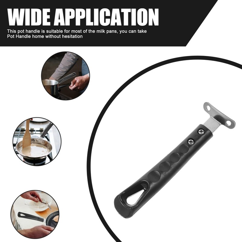 BESTonZON Universal Handle for Pots and Pans, Removable Bakelite Handle