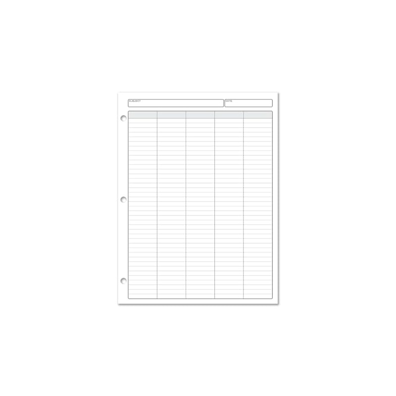 BookFactory 5 Column Columnar Pad/Five Columns Notepad Format - 50