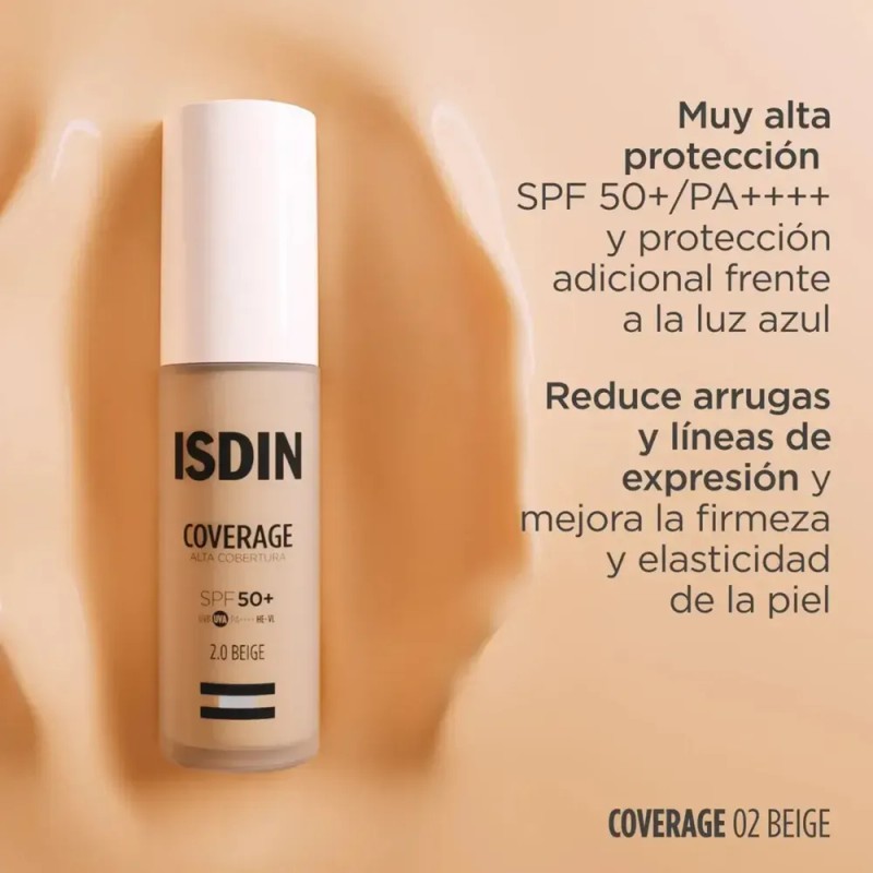 Base De Maquillaje Coverage Tono Beige Spf 50 30ml Isdin