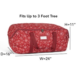 Covermates Keepsakes Garland Duffle Bag – Durable Polyester, Reinforced Handles, Fits up to 25 Foot Garland Depending on Thickness - Holiday Storage, Red Snowflake