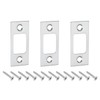 sourcing map 3Pcs Door Strike Plate, 57mm x 25.5mm Stainless