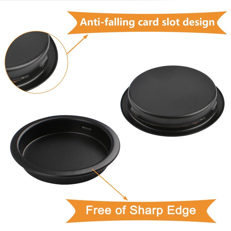 MOROBOR 4 Pack Closet Door Finger Pull, Steel Round Sliding