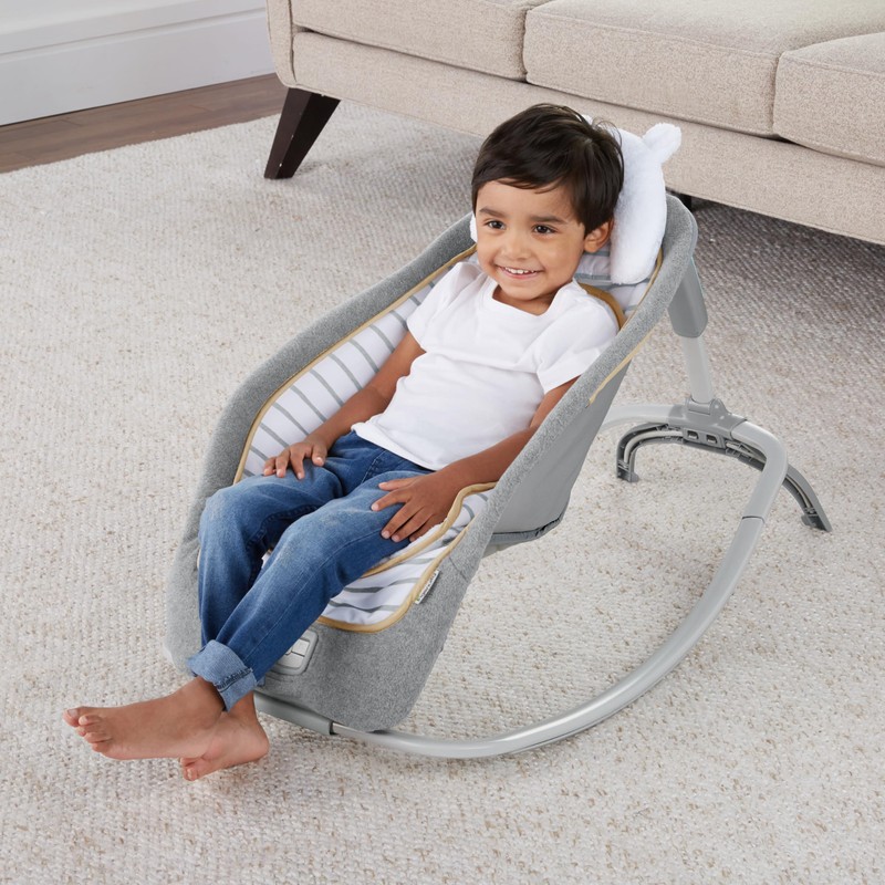 Ingenuity Boutique Collection Plush Modern Baby Rocker & Stationary Seat
