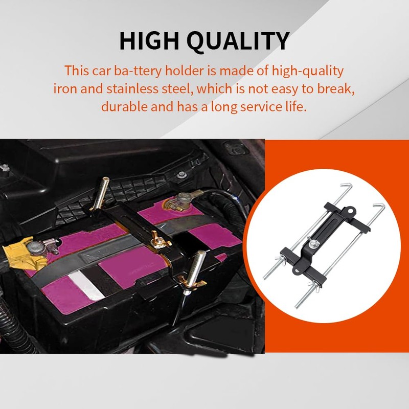 RGOAANC Adjustable Battery Hold Down, Universal Adjustable Battery Crossbar with