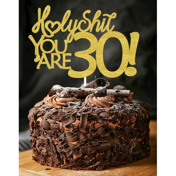 Decoración para tarta de cumpleaños 30, decoración para tartas de cumpleaños 30, purpurina dorada, divertida decoración para tartas 30 para hombres, decoración para tartas 30 para mujeres, decoraciones de cumpleaños 30, decoración para tartas de cumpleañ