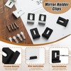 Marvexi 8 Packs Metal Mirror Holder Clips Attachment, 1/4" Heavy