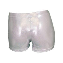 Aosva Little Big Girls Sparkle Dance - Pantalones cortos de gimnasia atlética para niñas de 2 a 14 años, Plateado, 5