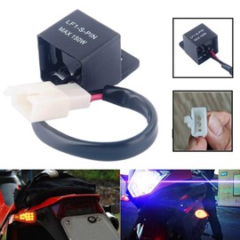 Gebildet 2 x 2-pin flasher relay LF1-S-PIN, 12 V 0.1 W-150 W electronic relay for car, motorcycle, LED direction indicator, load-independent