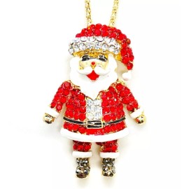 Unbranded Red SANTA Claus Christmas Pendant Necklace