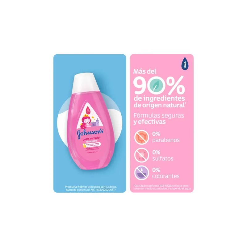 Shampoo Infantil JOHNSON'S Gotas de Brillo 200 ml
