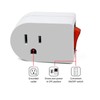 Wideskall® White Grounded On/Off Power Switch with Red Light 3