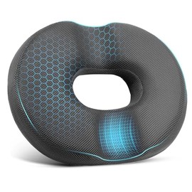 Cojin para Coxis y Ciatica Lumbar,Cojin Ergonomico Silla de Memory Foam,Asiento para Silla de Oficina con Funda Lavable,para Trabajadores de Oficina, 