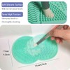 Vasterqua 2 Pcs Makeup Brush Cleaning Mat, Silicone Makeup Brush