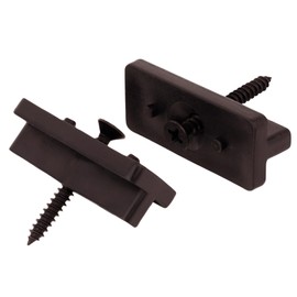 Pack of 100 WPC Clips, 5.5 mm Patio Clips, Plastic, Hidden Fixing with Stainless Steel Screws, Black T Clip with Black Screws for WPC/BPC Planks