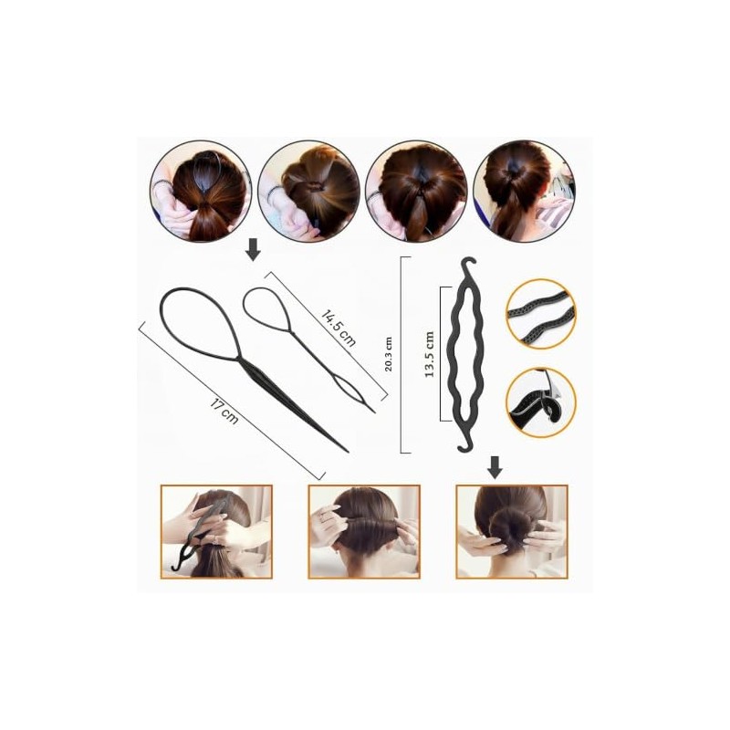 25 Piezas Kit de Herramientas para peinar el cabello,kit de