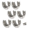 Stainless Steel Rod Flange Holder Bracket 25mm/1 inch Dia.(6 Pieces)