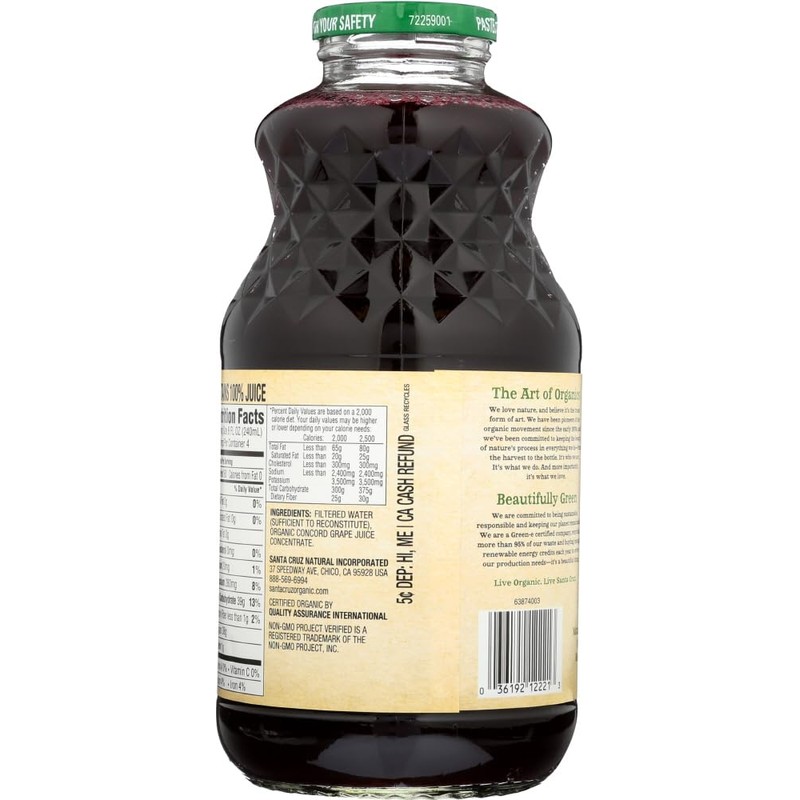 Santa Cruz Organic Concord Grape Juice, 1 Quart by Santa